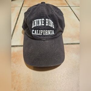 Anine Bing California washed black/ dark gray hat